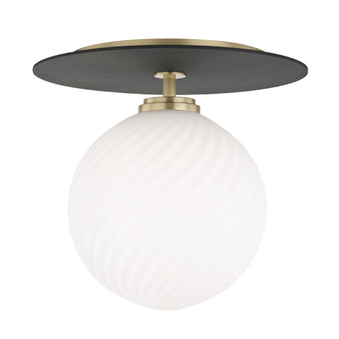 Ellis LED Semi Flush Mount in Aged Brass (428|H200501L-AGB/BK)