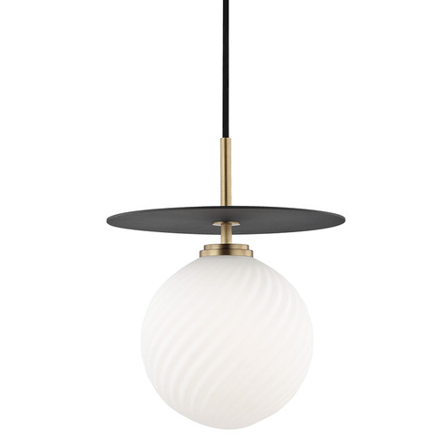 Ellis LED Pendant in Aged Brass/Black (428|H200701L-AGB/BK)