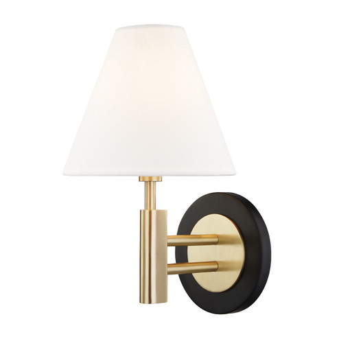 Robbie One Light Wall Sconce in Aged Brass/Black (428|H264101-AGB/BK)
