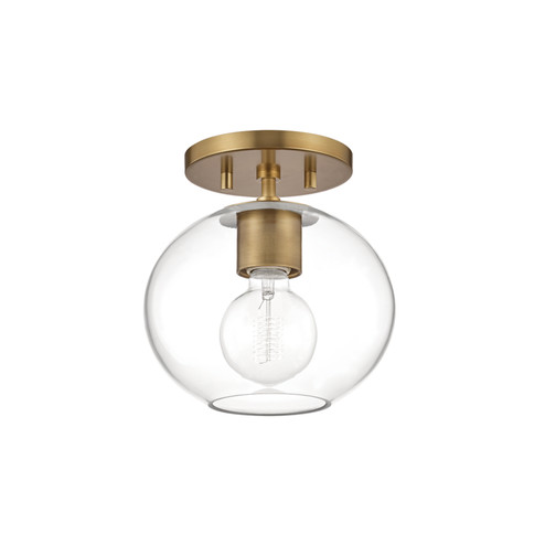 Margot One Light Semi Flush Mount in Aged Brass (428|H270601-AGB)