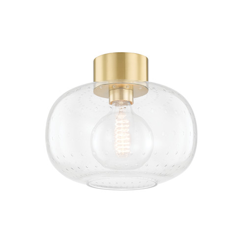 Harlow One Light Flush Mount in Aged Brass (428|H403501-AGB)