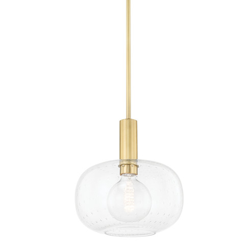 Harlow One Light Pendant in Aged Brass (428|H403701-AGB)