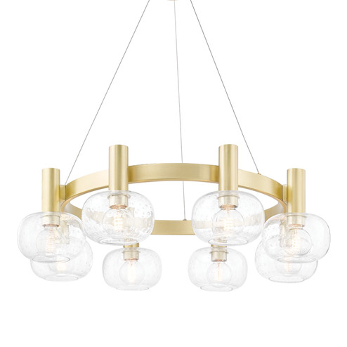 Harlow Eight Light Chandelier in Aged Brass (428|H403808-AGB)