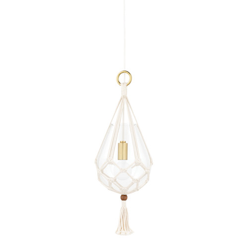 Tessa One Light Pendant in Aged Brass (428|H411701S-AGB)