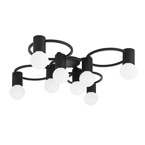 Hope Eight Light Semi Flush Mount in Textured Black (428|H413608-TBK)