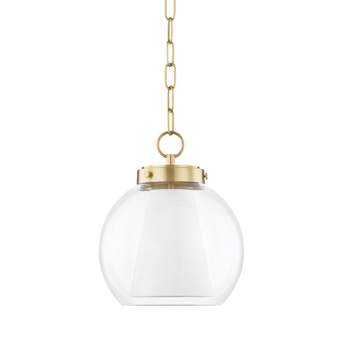 Sasha One Light Pendant in Aged Brass (428|H457701S-AGB)