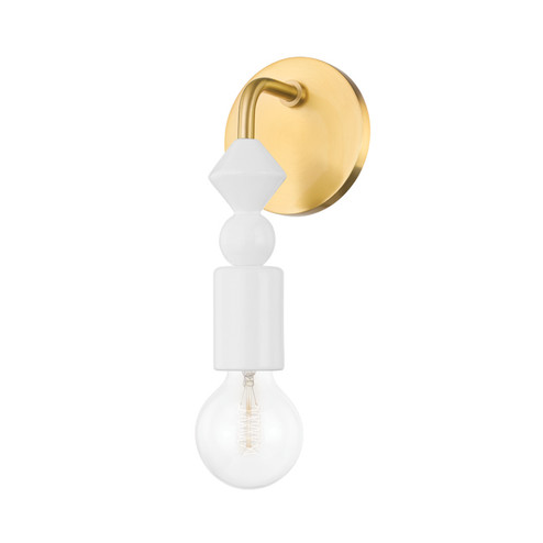 Flora One Light Wall Sconce in Aged Brass (428|H471101-AGB)