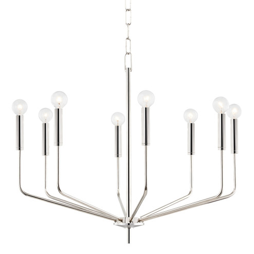 Bailey Eight Light Chandelier in Polished Nickel (428|H516808-PN) Bailey Eight Light Chandelier in Polished Nickel (428|H516808-PN)