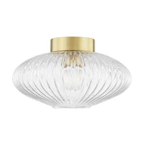 Reba One Light Flush Mount in Aged Brass (428|H537501-AGB)
