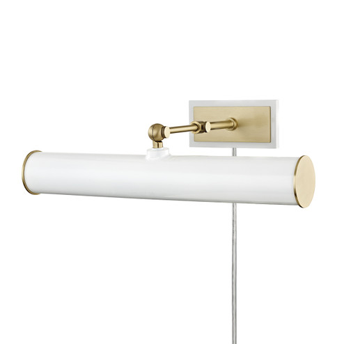 Holly Two Light Picture Light in Aged Brass/Soft Off White (428|HL263202-AGB/WH)
