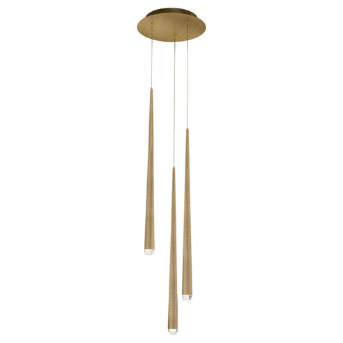 Cascade LED Pendant in Aged Brass (281|PD-41703R-AB)