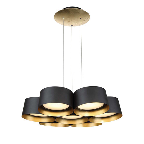 Marimba LED Chandelier in Gold Leaf/Bronze (281|PD-52724-GL)