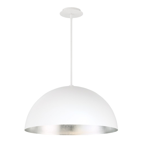 Yolo LED Pendant in Silver Leaf/White (281|PD-55726-SL)