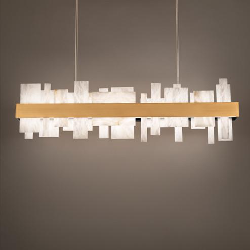 Acropolis LED Linear Pendant in Aged Brass (281|PD-68146-AB)