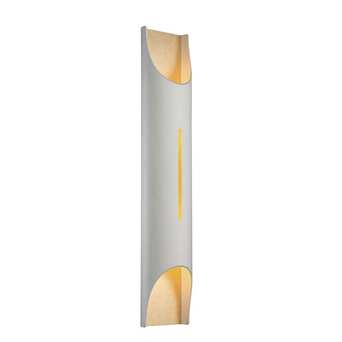 Mulholland LED Wall Sconce in White/Gold Leaf (281|WS-42832-WT/GL)