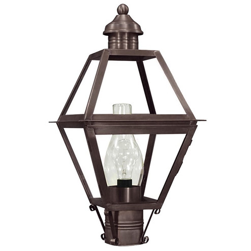 Boston One Light Post Mount in Dark Brass (196|1003-DB-CIM-CLR)