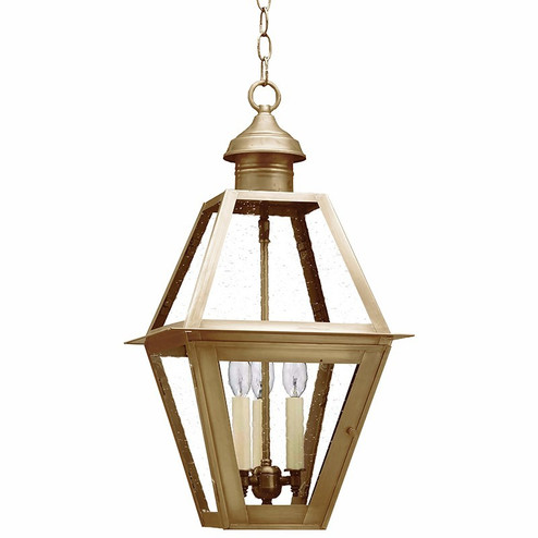 Boston Three Light Hanging Lantern in Antique Brass (196|1012-AB-LT3-CSG)