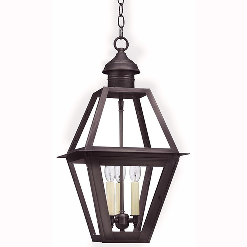 Boston Three Light Hanging Lantern in Dark Brass (196|1012-DB-LT3-CLR)