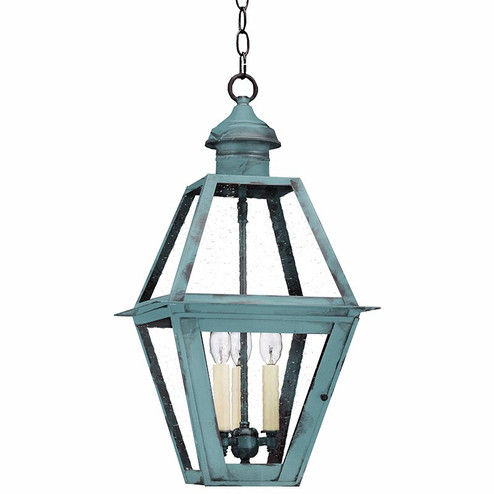 Boston Three Light Hanging Lantern in Verdi Gris (196|1012-VG-LT3-CSG)