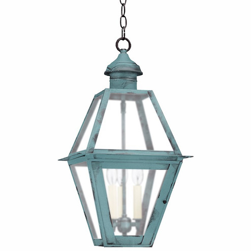 Boston Three Light Hanging Lantern in Verdi Gris (196|1012-VG-LT3-FST)