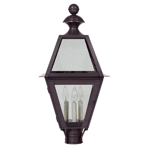 Boston Three Light Post Mount in Dark Brass (196|1023-DB-LT3-SMG)