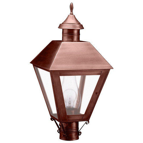 Boston One Light Post Mount in Antique Copper (196|1113-AC-CIM-FST)