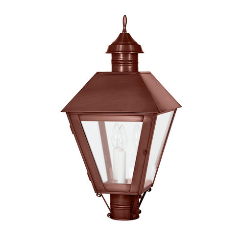 Boston Three Light Post Mount in Antique Copper (196|1113-AC-LT3-FST)