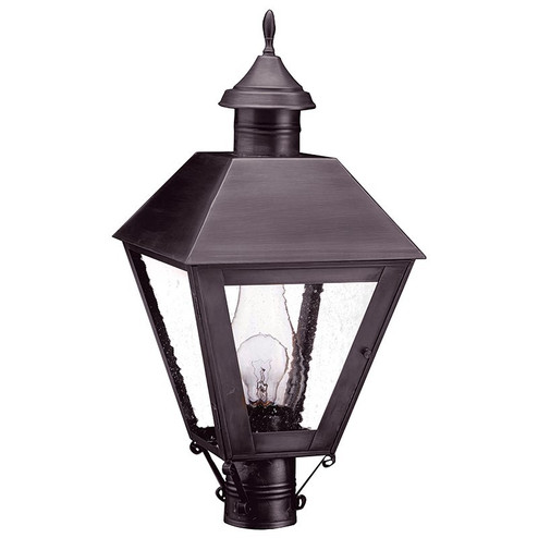 Boston One Light Post Mount in Dark Brass (196|1113-DB-CIM-SMG)