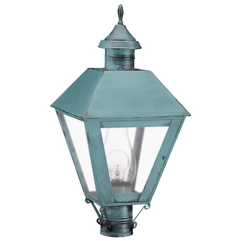 Boston One Light Post Mount in Verdi Gris (196|1113-VG-CIM-FST)