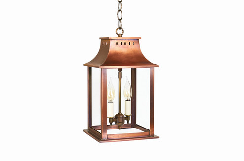 Rockland Two Light Hanging Lantern in Antique Copper (196|11312-AC-LT2-CLR)