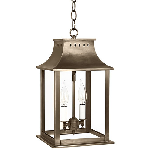 Rockland Two Light Hanging Lantern in Dark Antique Brass (196|11312-DAB-LT2-CLR)