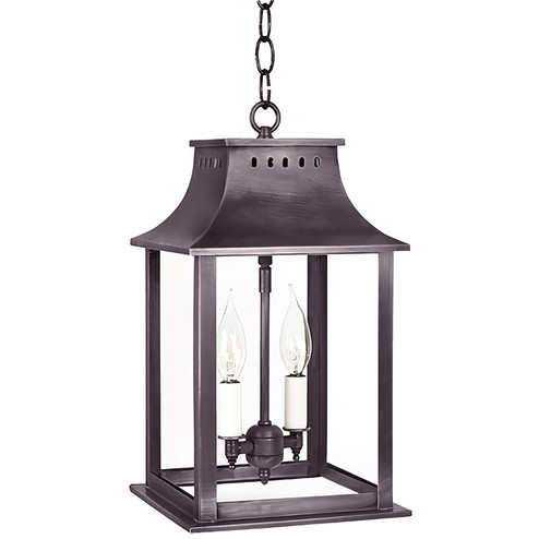 Rockland Two Light Hanging Lantern in Dark Brass (196|11312-DB-LT2-CLR)