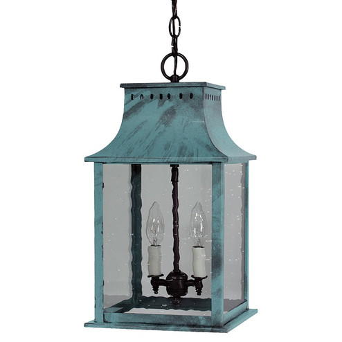 Rockland Two Light Hanging Lantern in Verdi Gris (196|11322-VG-LT2-CSG)