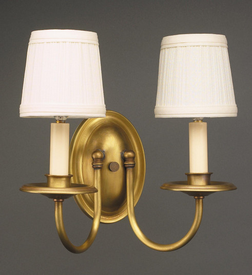 Sconce Two Light Wall Sconce in Antique Brass (196|118-AB-LT2-SHD)