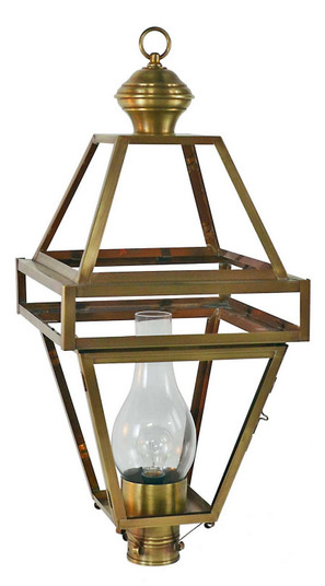 Boston One Light Post Mount in Antique Brass (196|1273-AB-CIM-CLR)