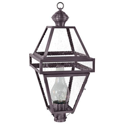 Boston One Light Post Mount in Dark Brass (196|1273-DB-CIM-SMG)