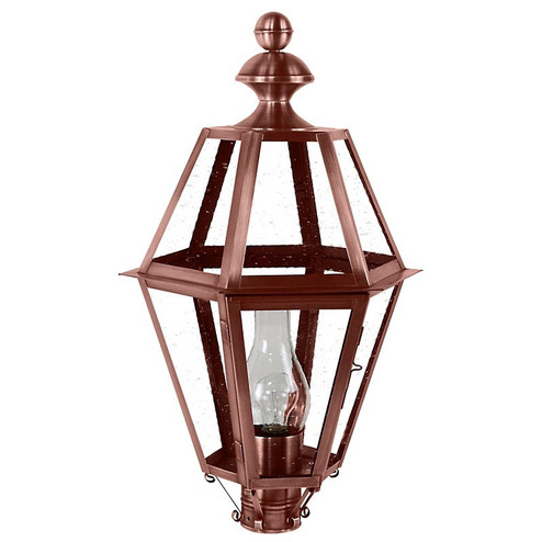 Boston One Light Post Mount in Antique Copper (196|1623-AC-CIM-CSG)