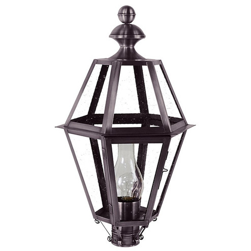 Boston One Light Post Mount in Dark Brass (196|1623-DB-CIM-CSG)