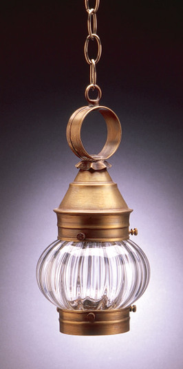 Cageless Onion One Light Hanging Lantern in Dark Antique Brass (196|2012-DAB-MED-OPT)