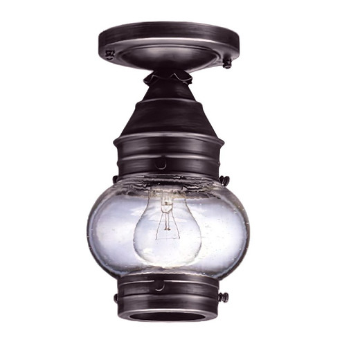 Cageless One Light Flush Mount in Dark Brass (196|2014-DB-MED-CSG)