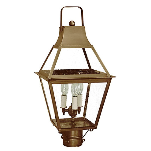Uxbridge Three Light Post Mount in Antique Brass (196|2243-AB-LT3-SMG)