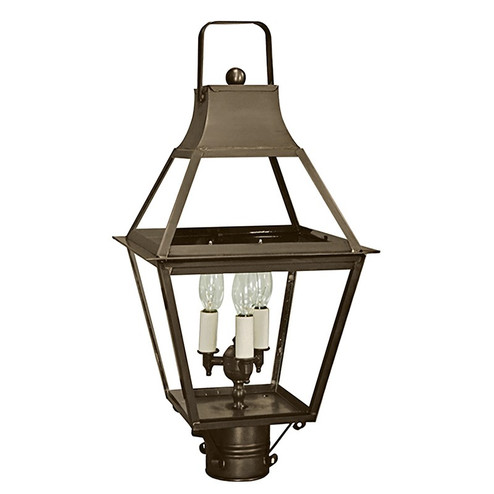 Uxbridge Three Light Post Mount in Dark Antique Brass (196|2243-DAB-LT3-CLR)
