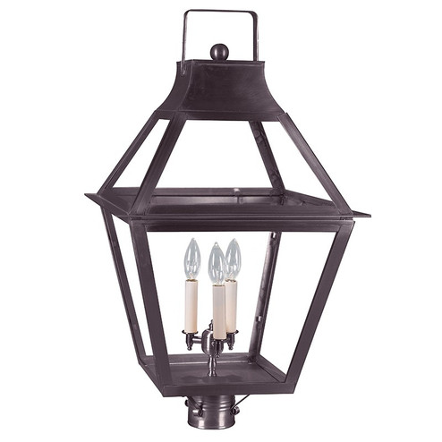 Uxbridge Three Light Post Mount in Dark Brass (196|2253-DB-LT3-CLR)