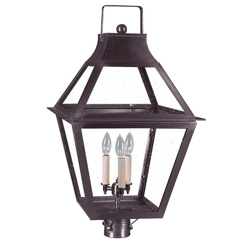 Uxbridge Three Light Post Mount in Dark Brass (196|2253-DB-LT3-CSG)