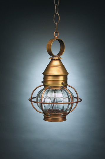 Onion One Light Hanging Lantern in Antique Brass (196|2512-AB-MED-OPT)