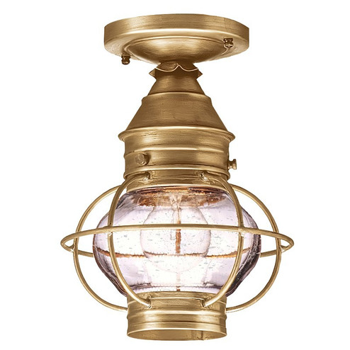 Onion One Light Flush Mount in Antique Brass (196|2514-AB-MED-CSG)