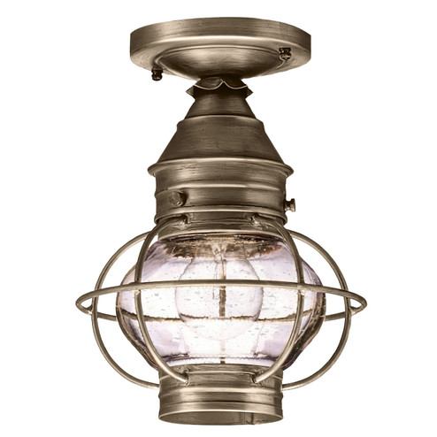 Onion One Light Flush Mount in Dark Antique Brass (196|2514-DAB-MED-CSG)