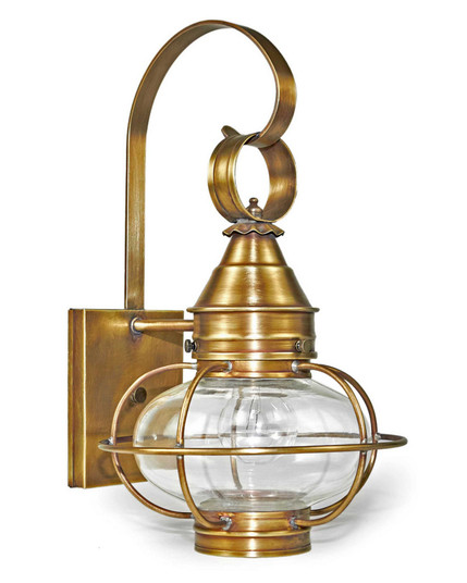 Onion One Light Wall Mount in Antique Brass (196|2521-AB-MED-CLR)