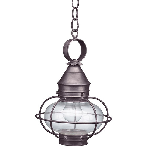 Onion One Light Hanging Lantern in Dark Brass (196|2522-DB-MED-CLR)