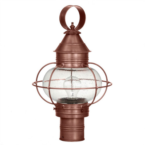 Onion One Light Post Mount in Antique Copper (196|2523-AC-MED-CSG)
